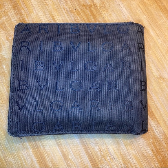 Bvlgari Men’s Black Canvas Monogram Bifold Wallet with Coin Pouch - Picture 2 of 13
